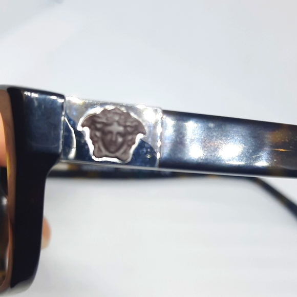 VERSACE mod 3148 c.108 52-16-135 + CUSTOM CLIP-ON Rx Eyeglass Frame, Pre-Owned - Picture 4 of 8